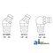 A & I Products 1/8 - 65 Pipe Thread Fitting, 20 Pack 1.75 x4 x1.75 A-GF1865PT - alternate 2
